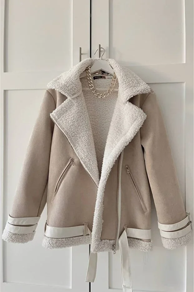 New Season Imported Suede Coat Trench Coat Jacket