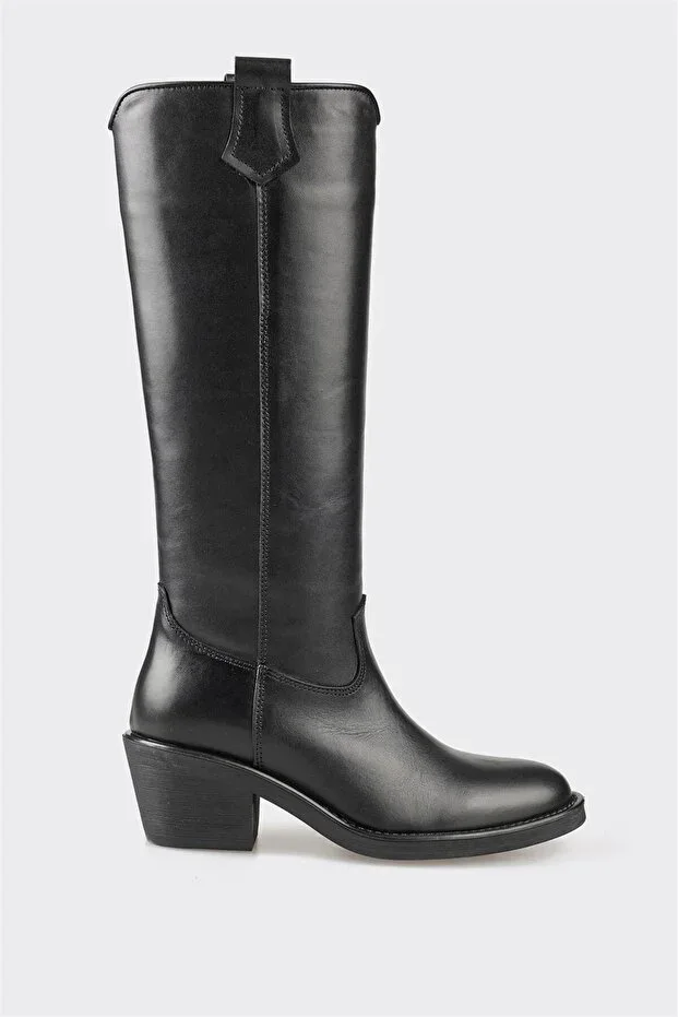 Black Leather Women's Boot