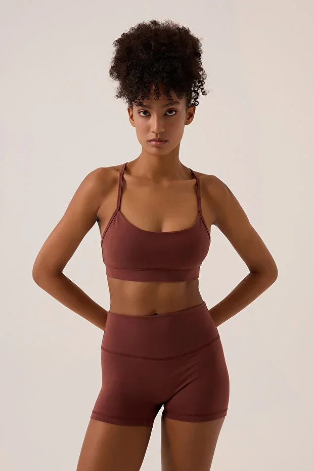 x Ece Burgundy Sports Bra Super Crop Top