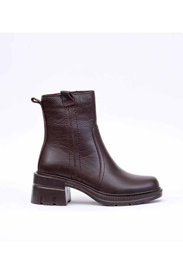 Women's Genuine Leather Winter Zippered Boots