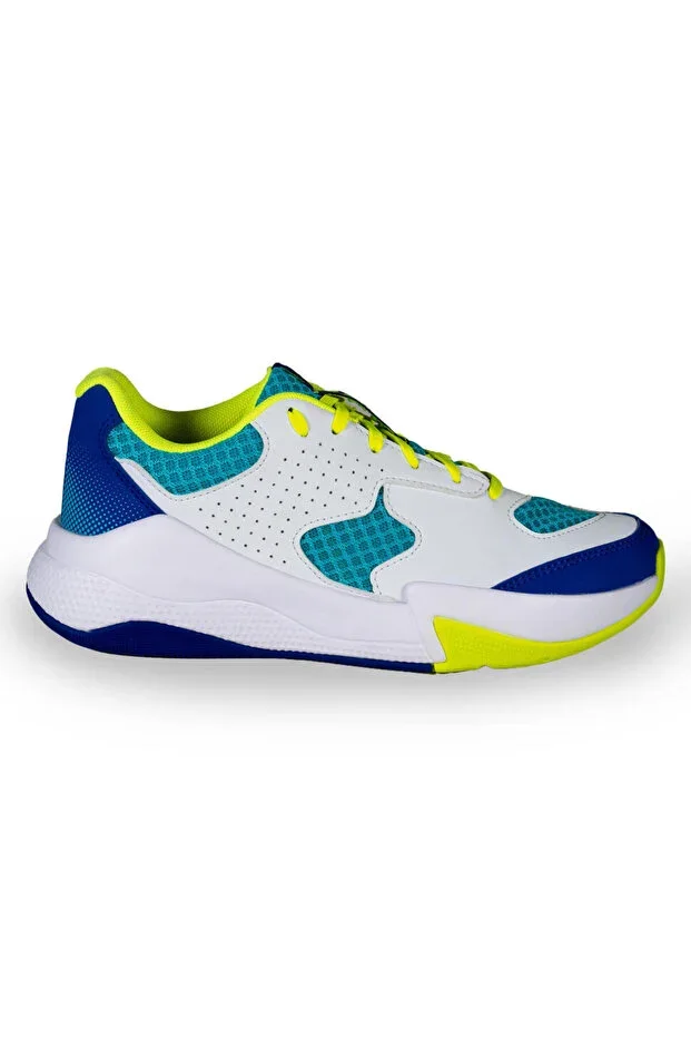 Children's Volleyball Shoes - White / Blue / Green - Vs100 Confort