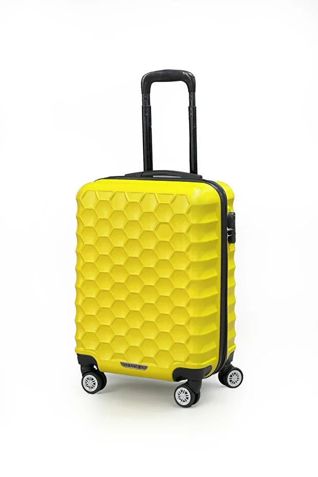 Honeycomb Model Yellow Color Cabin Size Suitcase