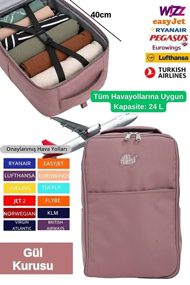 Travel Backpack 40cm Pegasus, Wizz Air, Ryanair, Hand Luggage Underseat Suitcase