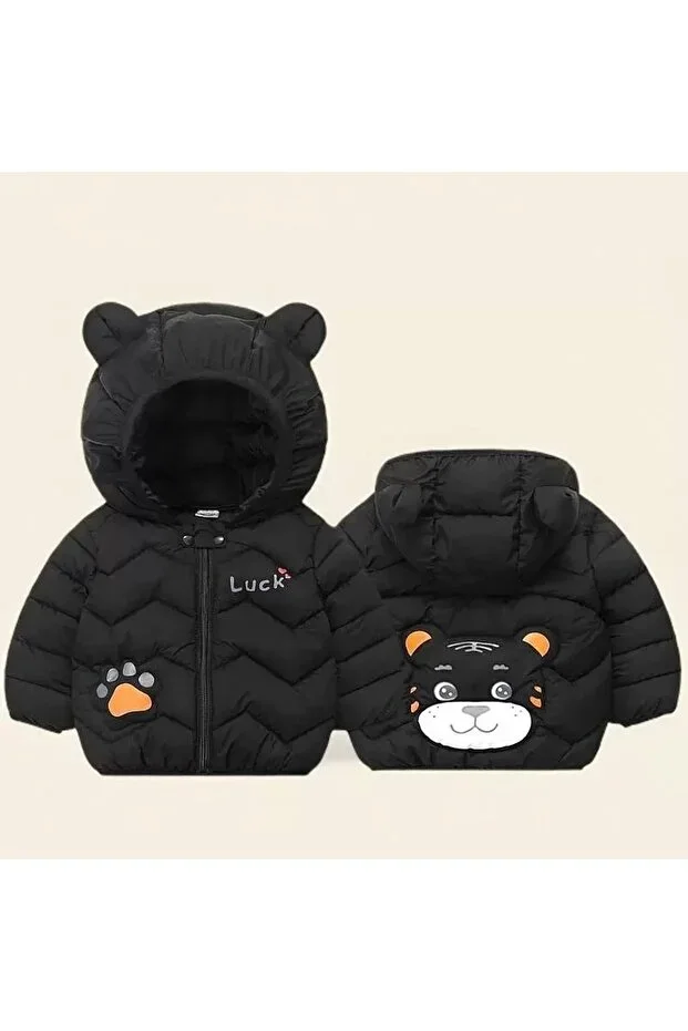 Kids Tiger Print Puffer Jacket