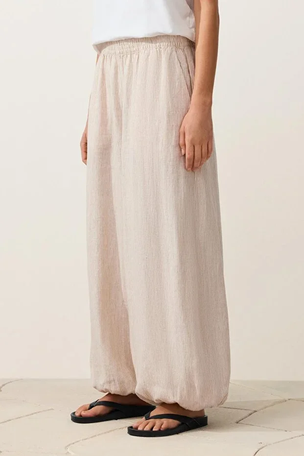 Oysho 100% linen bloomer trousers