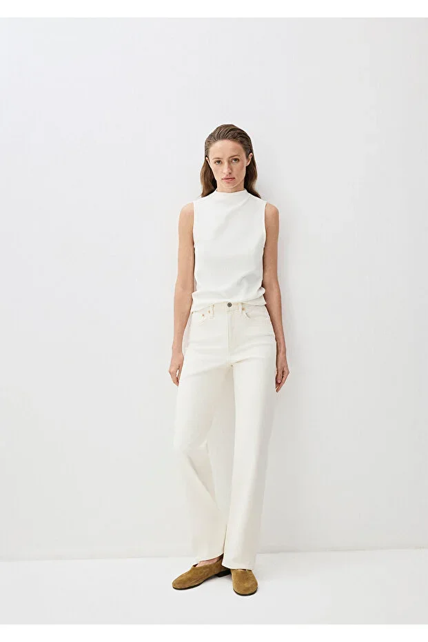 Mavi Sky Classic Denim Ecru Jean Trousers 1010627-88689