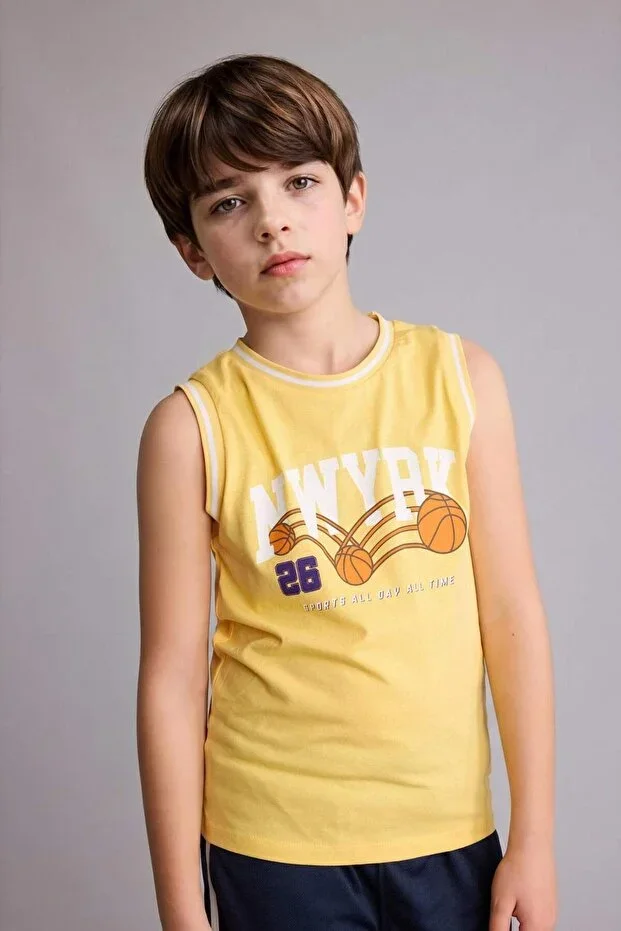 100% Cotton Crew Neck T-Shirt for Boys H4283A826HS