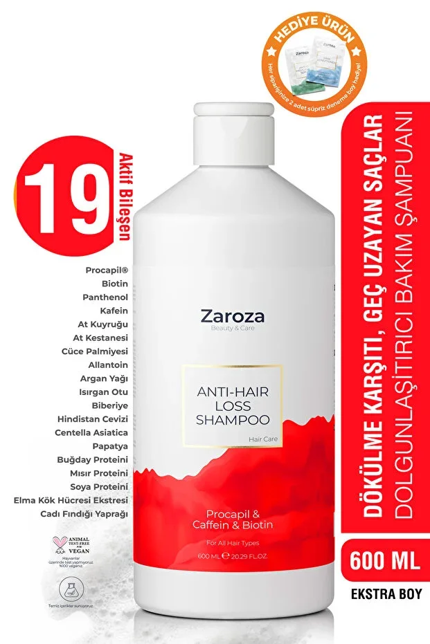 Anti-Hair Loss Fast Growth Boosting Procapil Biotin Shampoo 600ml Men Women