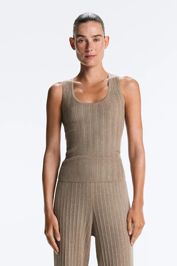 Oysho Ribbed Knit Top
