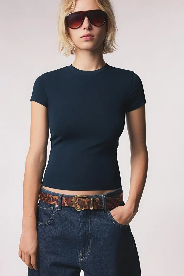 Bershka Short sleeve crew neck t-shirt