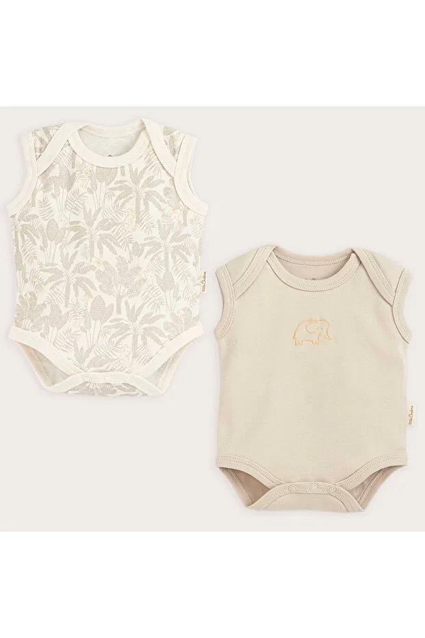 Jungle Sleeveless 2-Piece Body Set Stone/Print