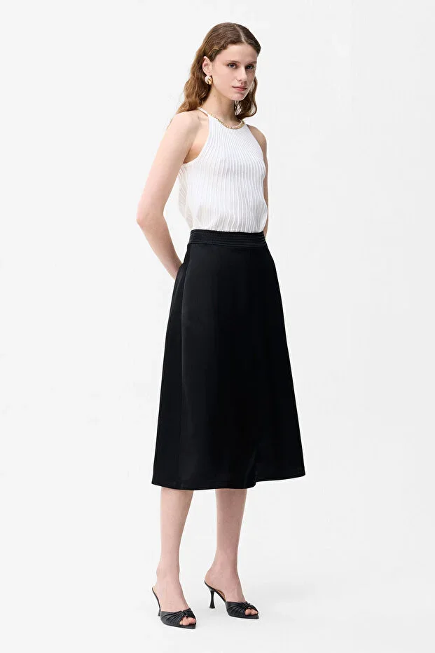 adL Satin Skirt With Stitch Detail