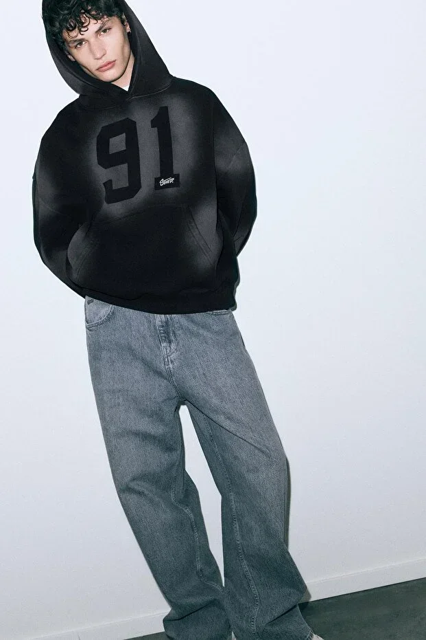 Black hooded sweatshirt STWD 91