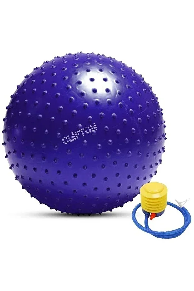 Clifton Spiked Yoga Pilates Aerobics Gymnastics Ball 65 cm Purple Pump