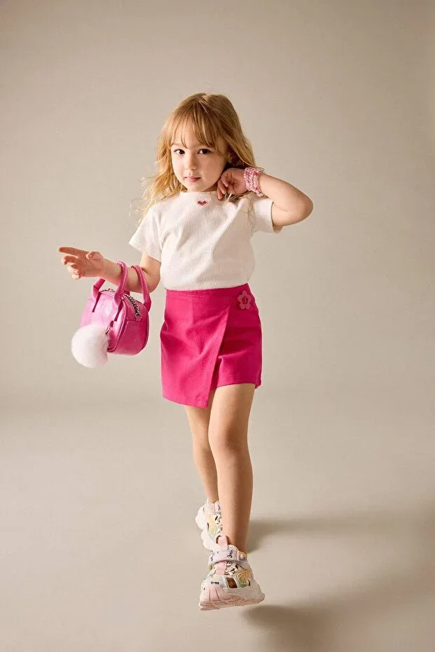 %100 Cotton Basic Plain Twill Skirt Baby Girl H6739A526HS