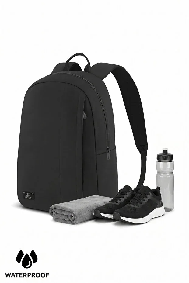 Unisex Black Waterproof Casual, Sports Bag