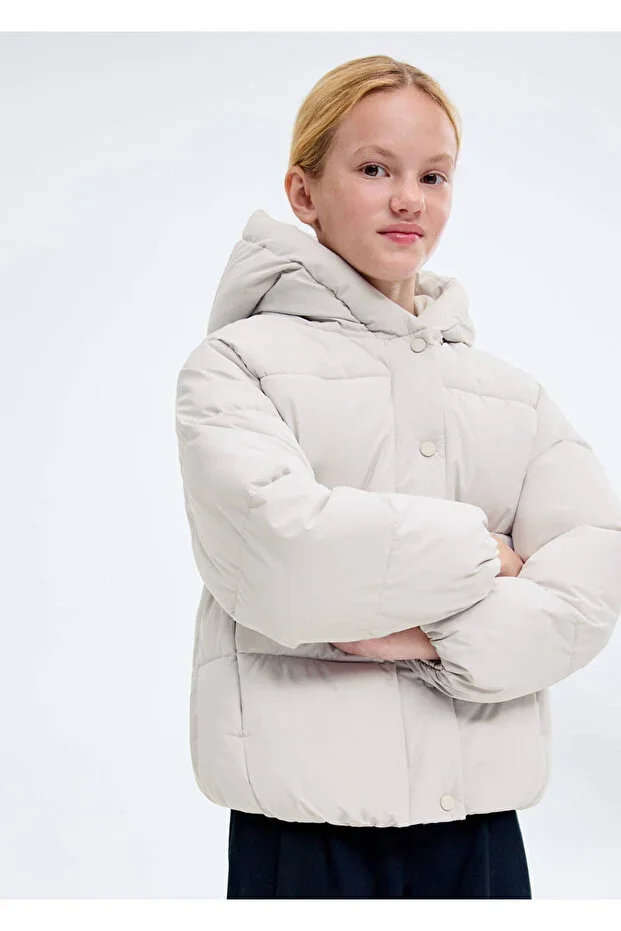 Quilted Lined Hooded Coat