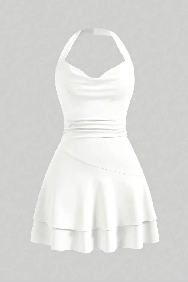 Edela Mini Dress with Neck Strap 5022