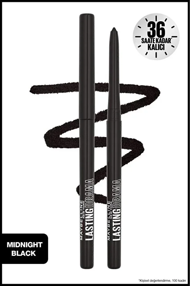 Lasting Drama Automatic Liner Eyeliner - Midnight Black - Black