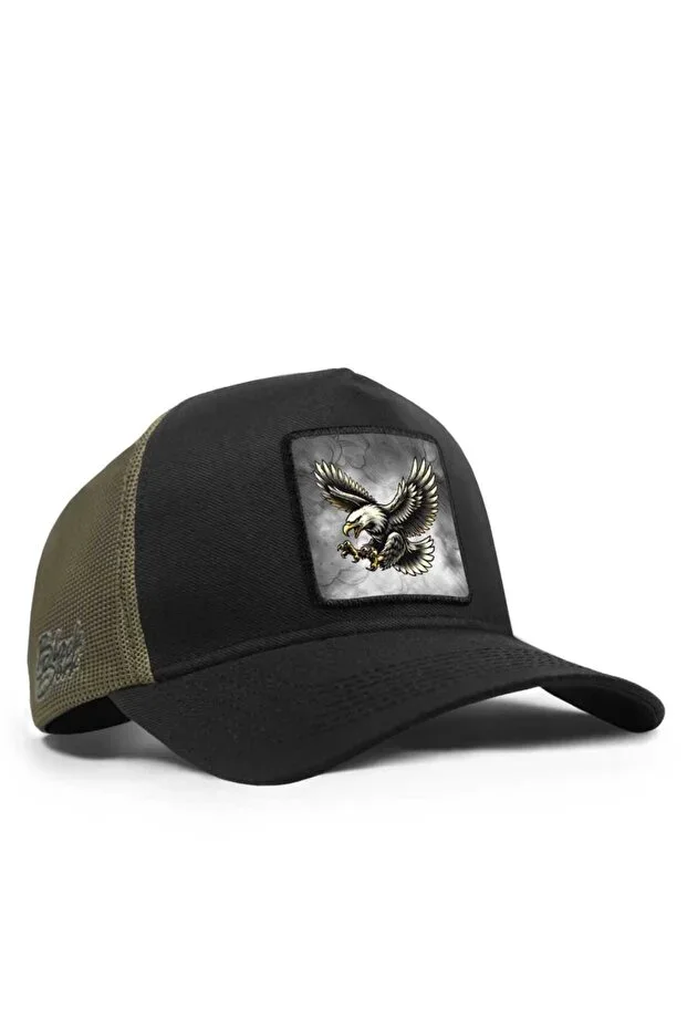 El Patron Logo Premium Black-Khaki Trucker Hat