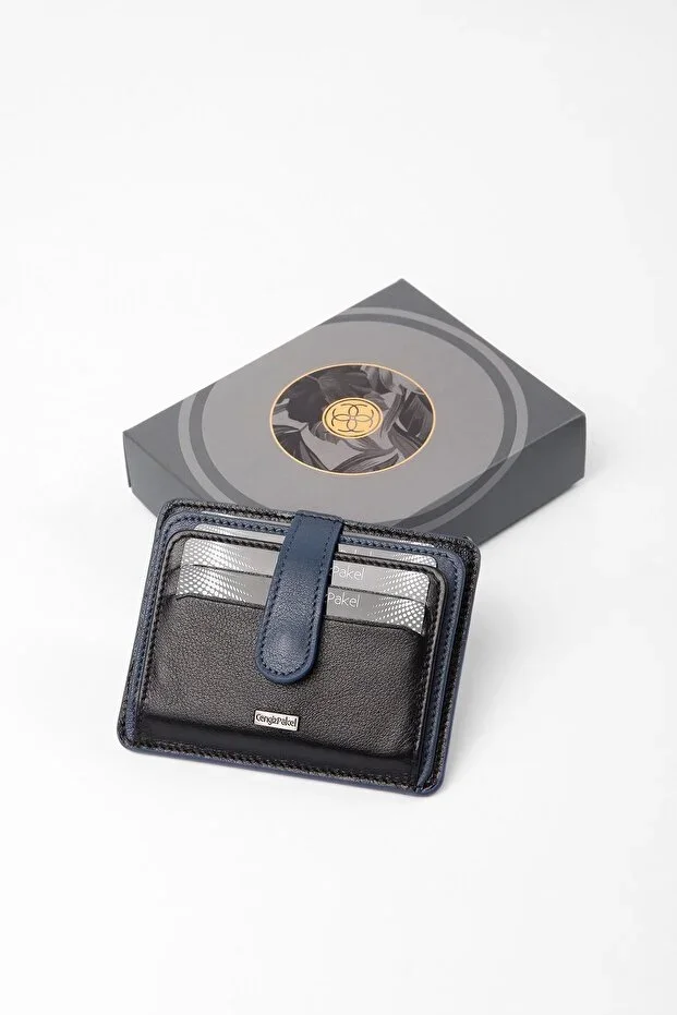 Genuine Leather Black-parlement Card Holder