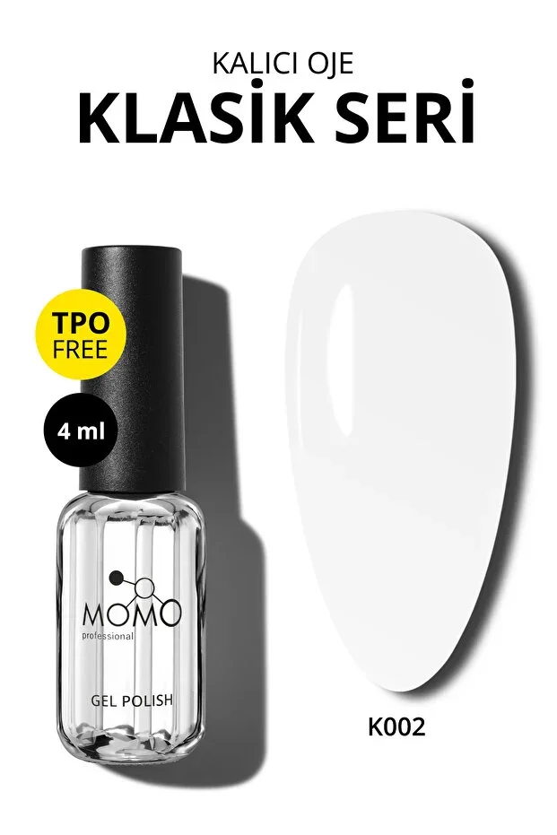 Permanent Nail Polish K002, Lime White, 4 ml
