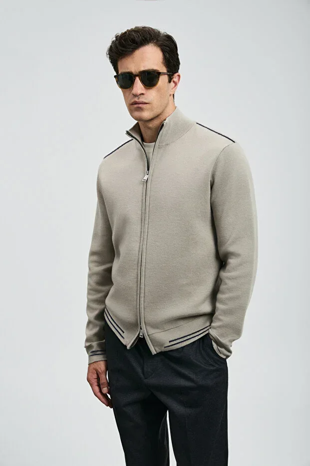 Troy Men's Cardigan Beige