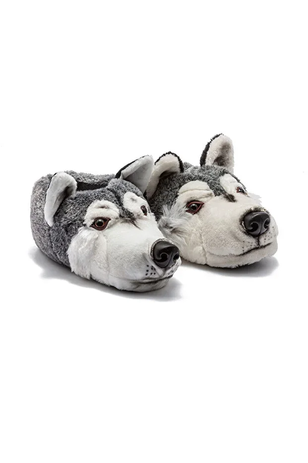 Siberia Men's Animal Slipper Grey 41/46