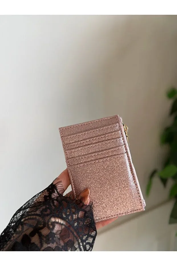 Women's Pink Glitter Cardholder