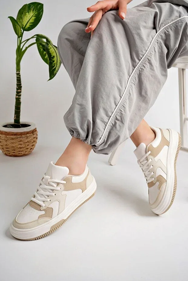 Bej Women's Sneaker Casual Shoes