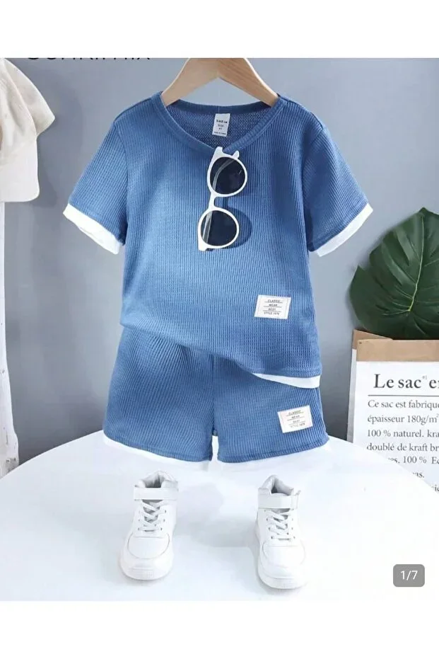 Boys' Summer Top and Bottom Two-Piece Set