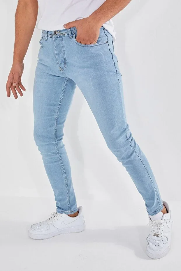 Men's Jeans Skinny Fit Stretchy Buzz Blue