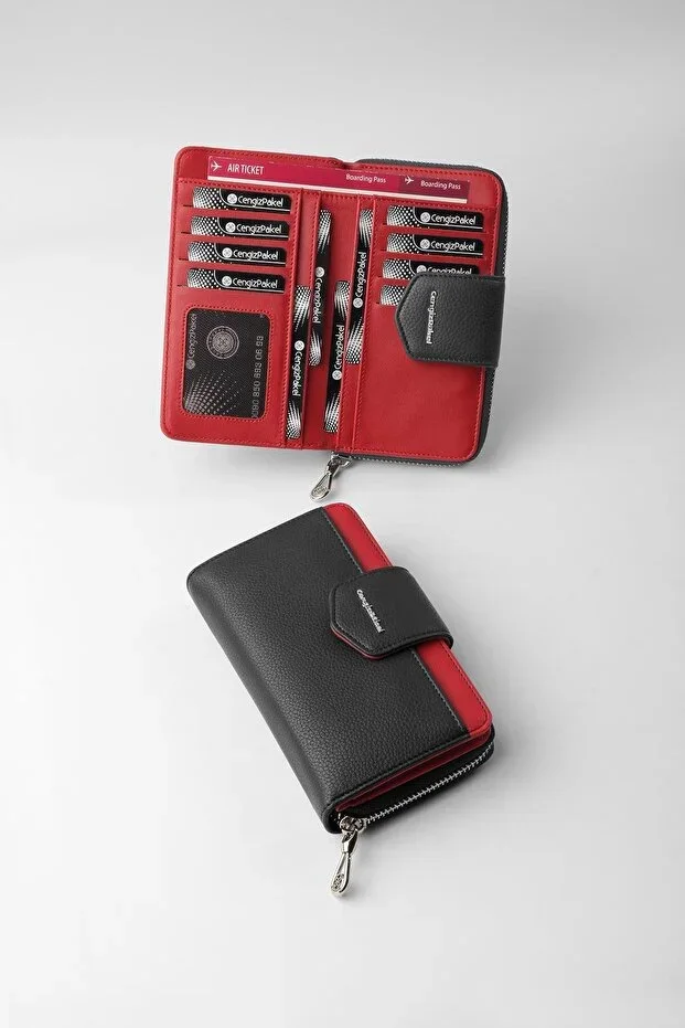 Nova Medium Size Women's Wallet – 65316 - Black/Red