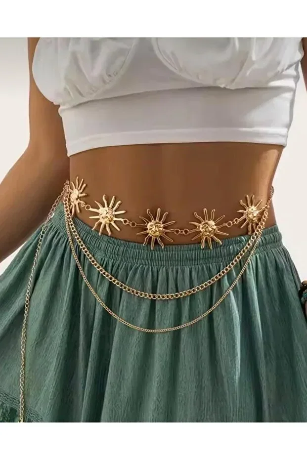 Dangling Chain Belt Women's Belt Dress Belt Shirt Belt Jacket Belt