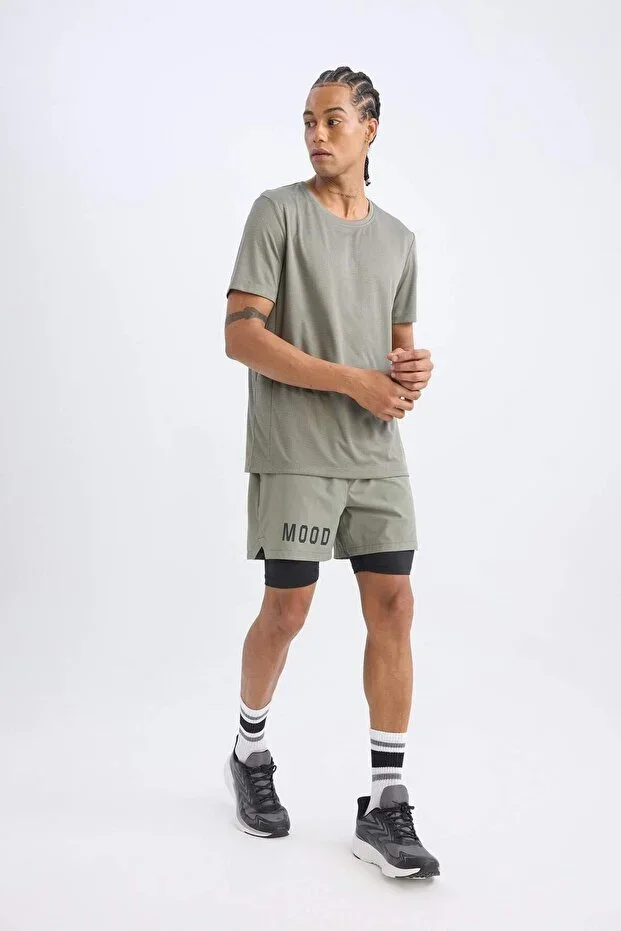 Slim Fit Zip Pocket Sporty Tights Shorts Z2147AZ25SP