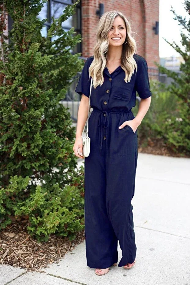 Linen Casual Summer Jumpsuit