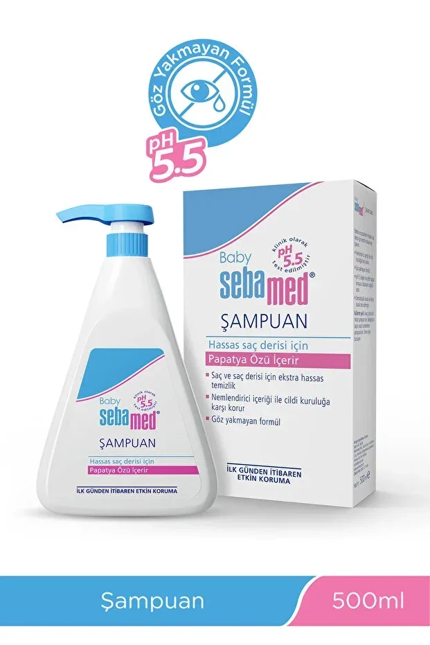 Baby Shampoo 500 ml pH 5.5 No-Tears Chamomile Extract Hair and Body Sensitive Skin