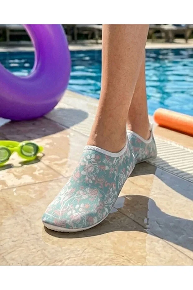 Digital Patterned Pool, Beach and Sea Shoes, 054