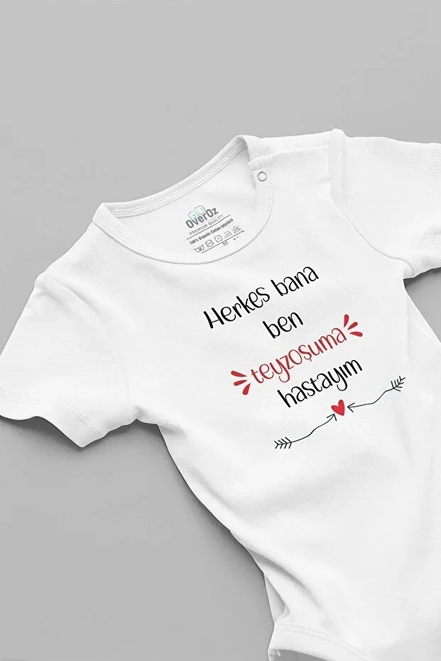 %100 Cotton Everyone Loves Me I'm My Aunt's Favorite Printed Snap Baby Bodysuit Aunt Written Onesie 5683