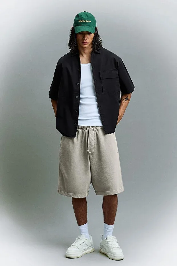 Bershka Boxy fit printed bermuda