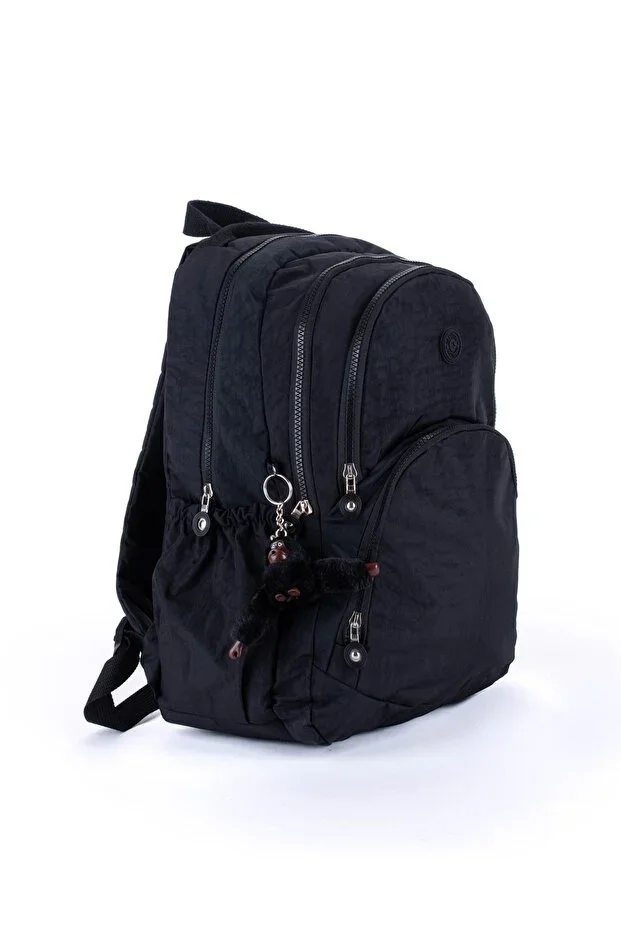 Kırinkıl Waterproof Fabric Black Color Large Size Unisex School Backpack and Travel Bag