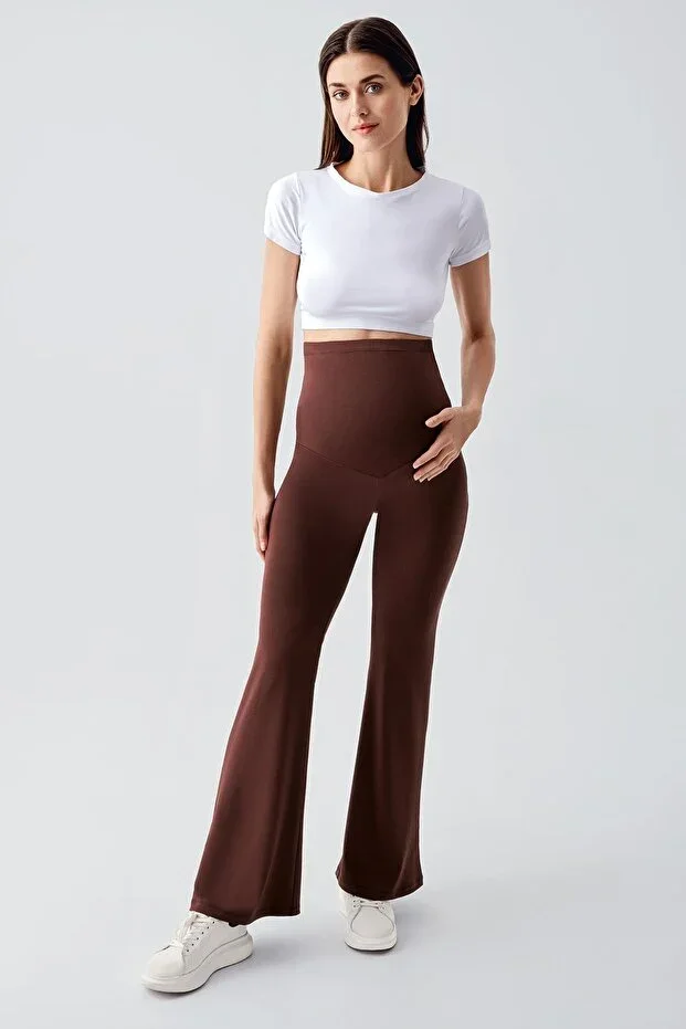 Spanish Flare High Waist Flexible Tummy Control Maternity Tights T15