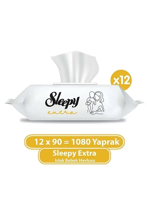 Extra Wet Baby Wipes 12x90 (1080 Sheets)