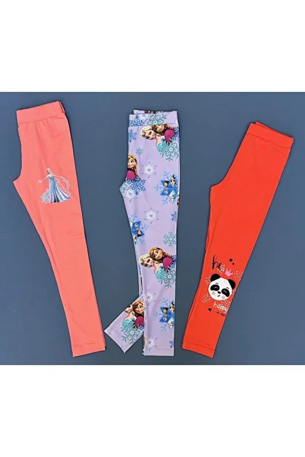 3 - 8 Years Seasonal Cotton Three-Piece Leggings Set