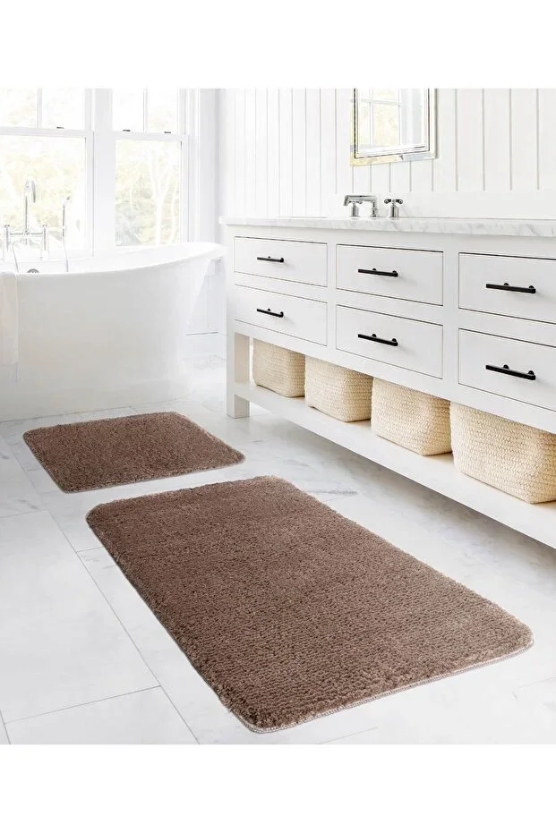 Segura Plush Bath Mat 2-Piece Non-Slip Base Vizon