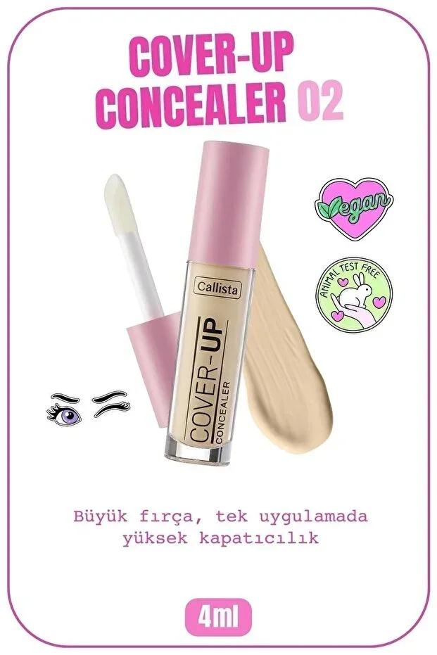 Cover Up Concealer Intense Coverage Under-Eye Concealer - 02 Beige