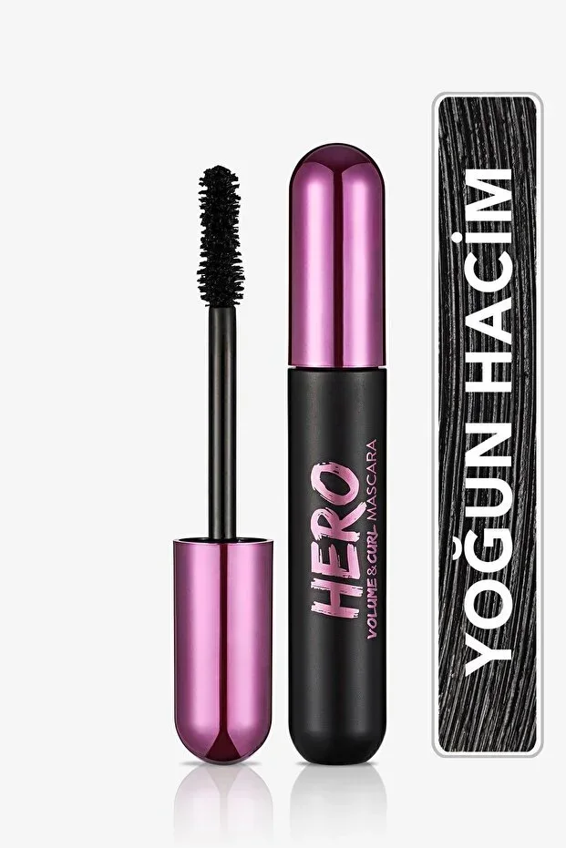 Volumizing and Curling Mascara (BLACK) - Hero Volume & Curl Mascara - 000 - 8682536022804