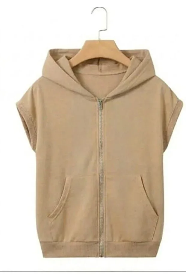 LERİXMOD_unisex women men 3 season kangaroo pocket hooded half zip batwing sleeve
