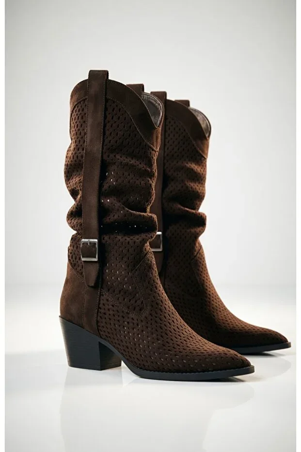 Newa Cesur Suede Laser Cut Bellows Summer Women's Boot
