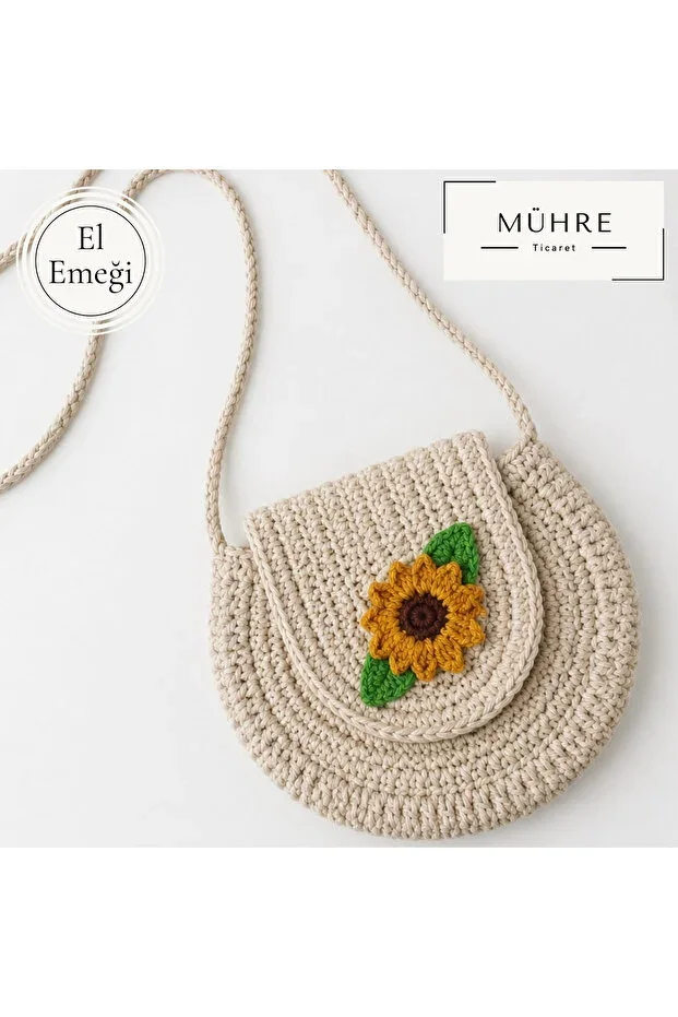 Cotton Macrame Round Cute Cross Bag Shoulder Bag Handmade Amigurumi Girls Bag Gift